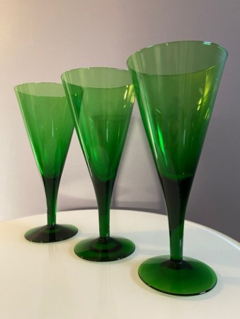 Flaskegrønt stettglass - Holmegaard, Danmark