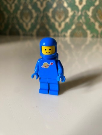 LEGO blå spaceman astronaut legomann med lufttank 1970/80-tallet