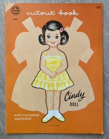 Cutout book ubrukt papirdukke LOWE Canada 1960-tallet