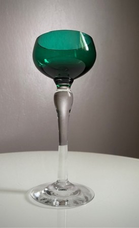 Magnor stettglass krystall - grønn, 14 cm