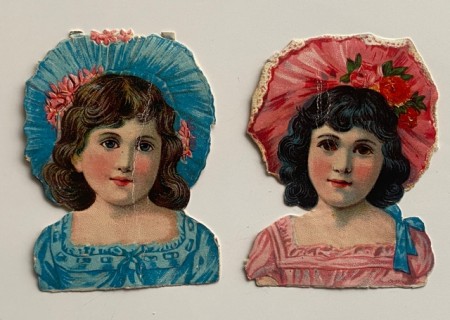 Antikke glansbilder byste/ portrett 1900-tallet