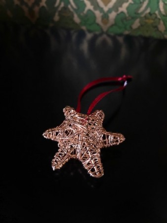 Juletrepynt ornament Christmas Collection forgylt metall stjerne Hadeland Norge