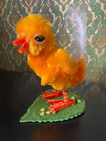 Påskedekor stor ubrukt kitsch piperens påskekylling 1960/ 70 tallet