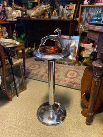 Art Deco design Greyhound askebeger m/ stett forkrommet metall - USA Amerika 1950 tallet