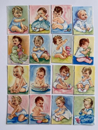 Glansbilder babyglans komplett serie 1950/ 60 tallet