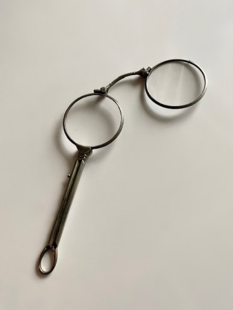 Antikk monokkel lorgnett sammenleggbar briller med styrke