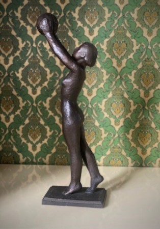 Statuetten for kvinner statue/ skulptur/ figur i bronse - Knut Skinnarland Norge 1940-tallet