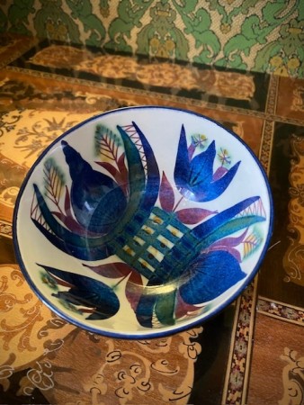 Aluminia Tenera liten håndmalt fajance porselen skål bolle 151/ 2196  Inge-Lise Kofoed Royal Copenhagen Denmark