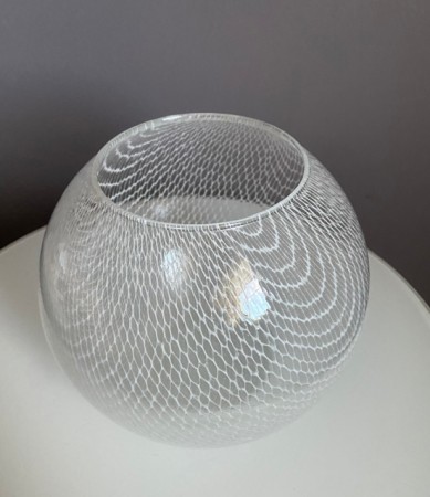Merletto glass skål/ bolle - Harrachov Czech, Tsjekkia 1950 tallet